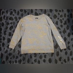 DKNY The Everywhere Sweatshirt Gray and Gold sz S